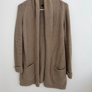 J. Crew Taupe Knit Open-Front Cardigan